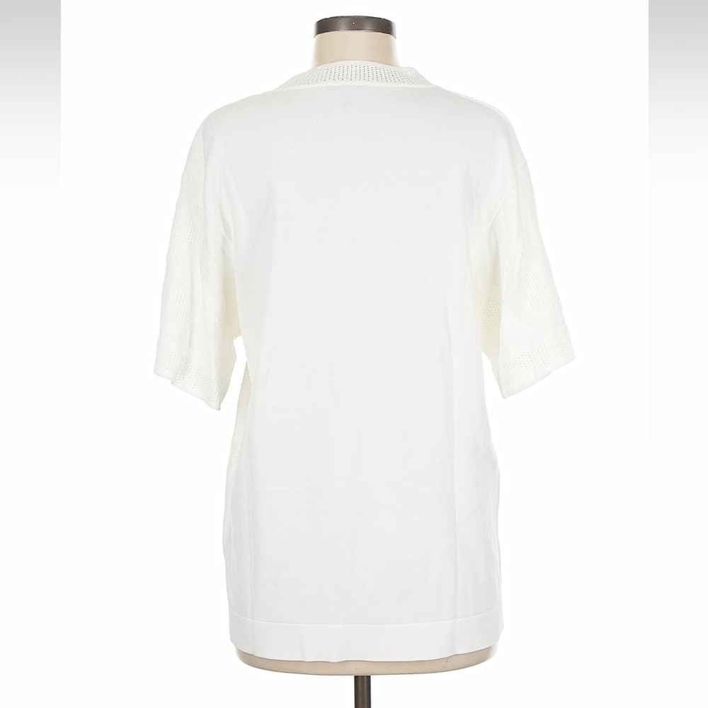 escada Smegan White Tonal Paisley Top- drop shoulder - Picture 4 of 6